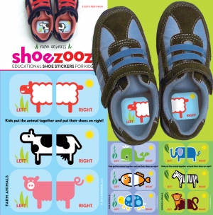 Award-Winning Children's book — SHOEZOOZ Educational Shoe Stickers