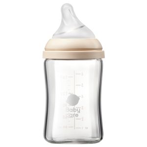 Tilted Breastfeeding Simulation Feeding Bottle (glass material)