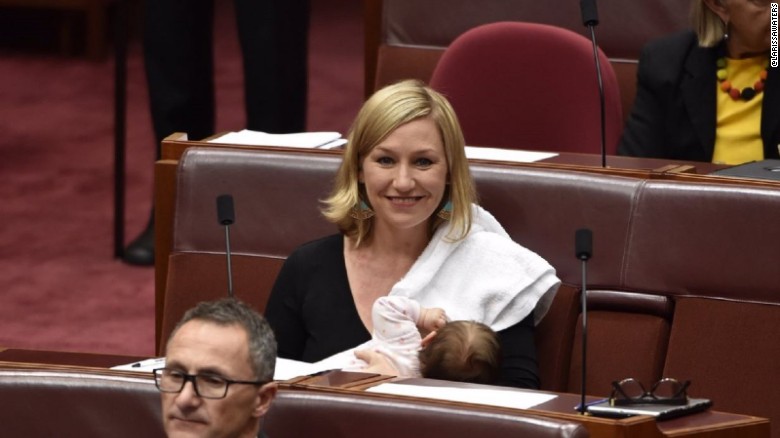 australian lawmaker nurses baby