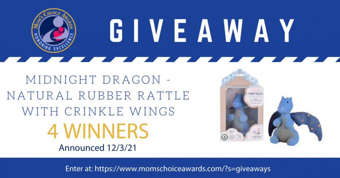 Giveaway: Midnight Dragon - Organic Natural Rubber Rattle With Crinkle Wings