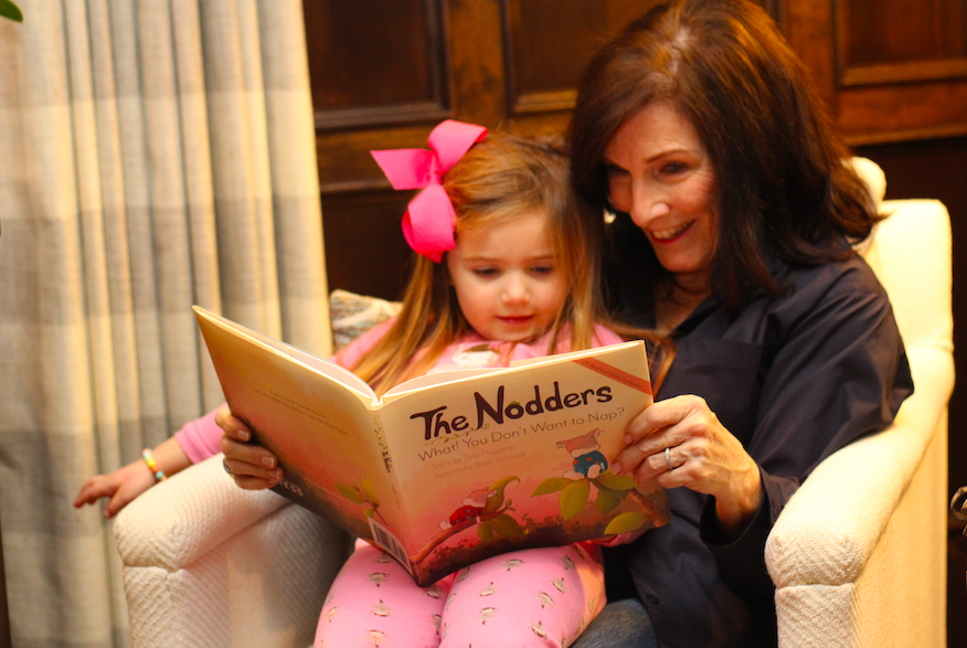 Award-winning author Tina Huggins reading "The Nodders: What! You Don't Want to Nap?"