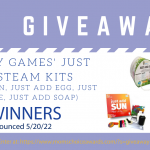 Giveaway: Griddly Games’ Just Add STEAM Kits (Just Add Sun, Just Add Egg, Just Add Glue, Just Add Soap)