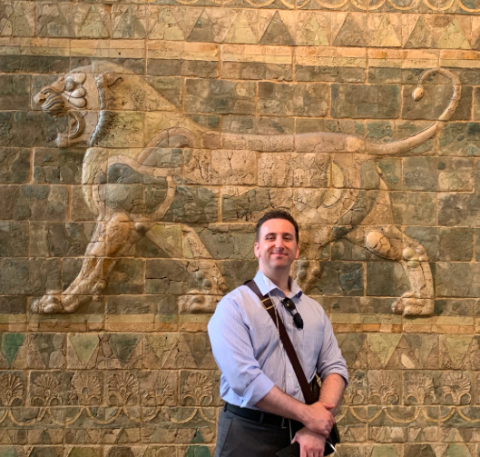 Jason in front of "The Lion" in the Louvre (If you’re a biblical person, Daniel and his three companions would have been paraded past it as a form intimidation).