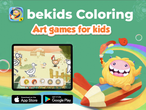 The MCA award-winning app, bekids Coloring! 