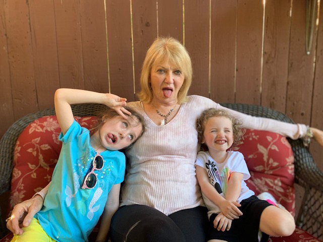 Judy Harmon Holmes with two of her grandchildren!