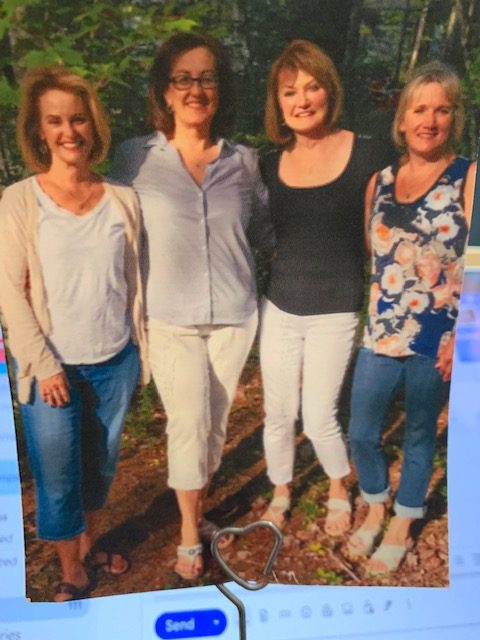 Judy Harmon Holmes with some of her lifelong friends.